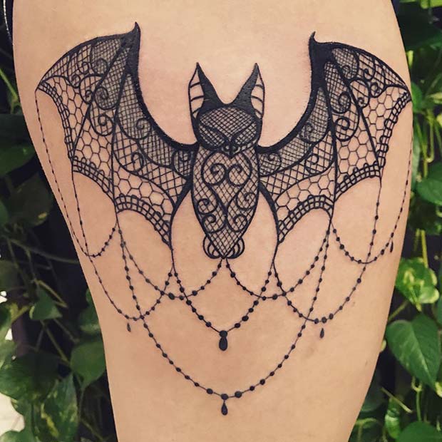 Unique Bat Tattoo Design
