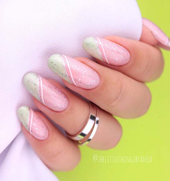 Pastel Candy Stripe Nails
