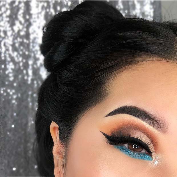 Cute Crease with a Pop of Blue