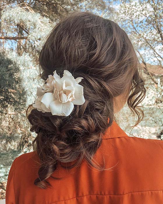 Floral Homecoming Hairstyle