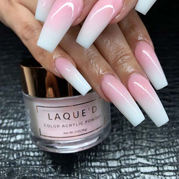 Long French Ombre Nails