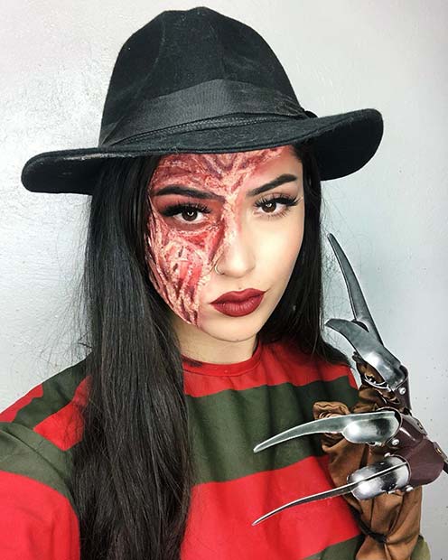 Creepy Freddy Krueger Makeup