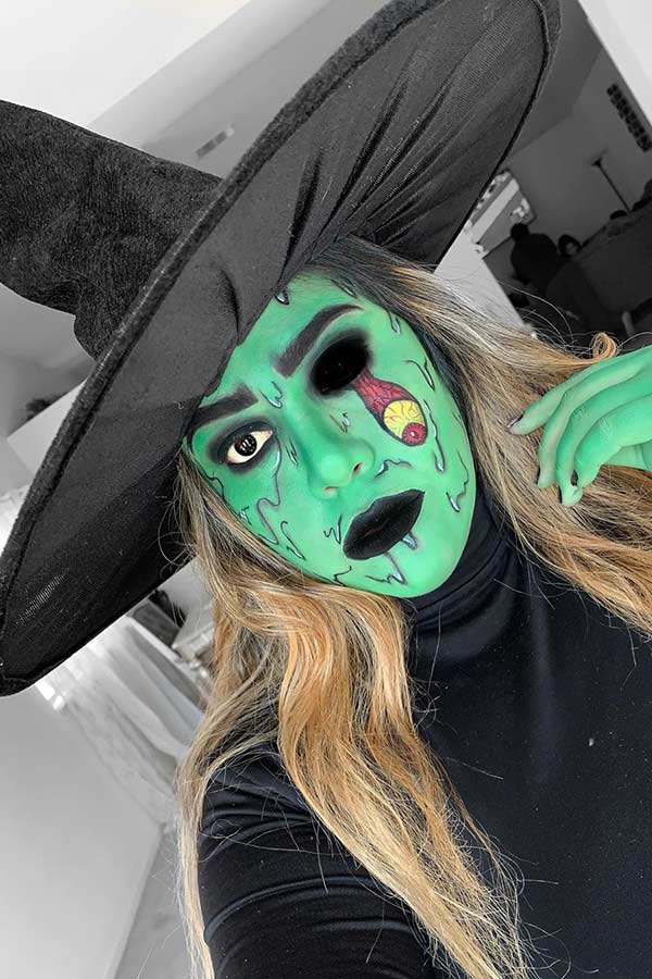 Green Witch Face Makeup