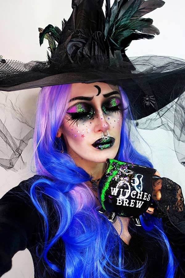 Magical Witch Makeup and Costume Idea