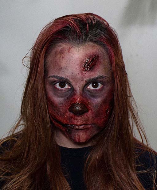Bloody Zombie Makeup for Halloween