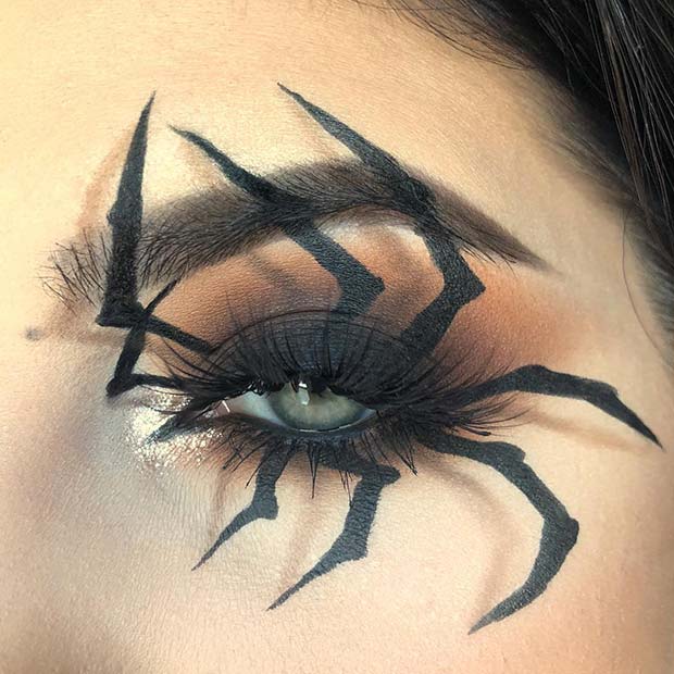 Spider Eye Makeup for Halloween