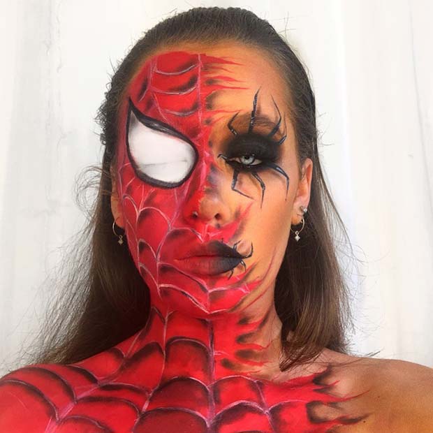 Spiderman Halloween Makeup for Women