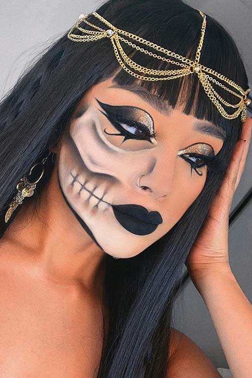Spooky Egyptian Queen Halloween Makeup