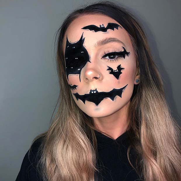 Bat Face Makeup