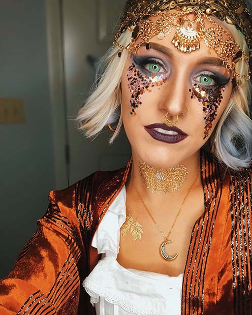 Bold and Magical Makeup with Sparkle