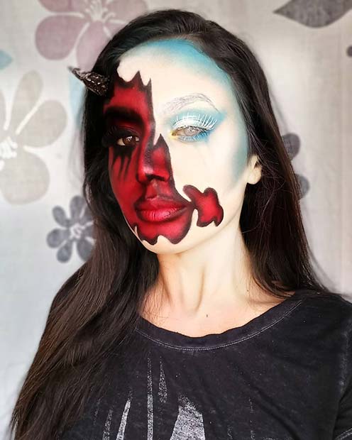 Devilish and Angelic Halloween Makeup