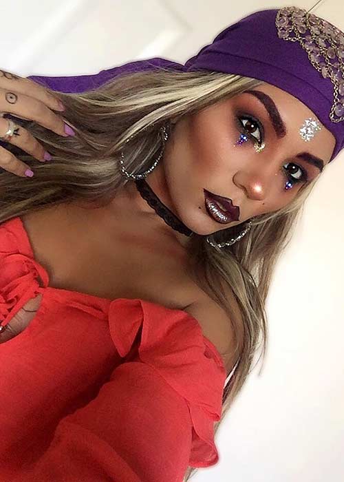 Easy Fortune Teller Makeup and Costume