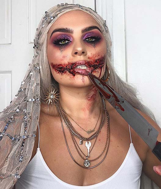 Gory Makeup for Halloween