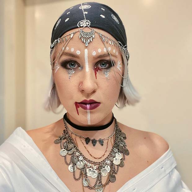 Pirate Makeup with a Mystical Design