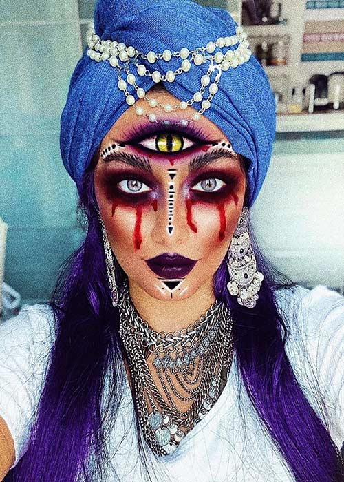 Scary Fortune Teller with a Third Eye