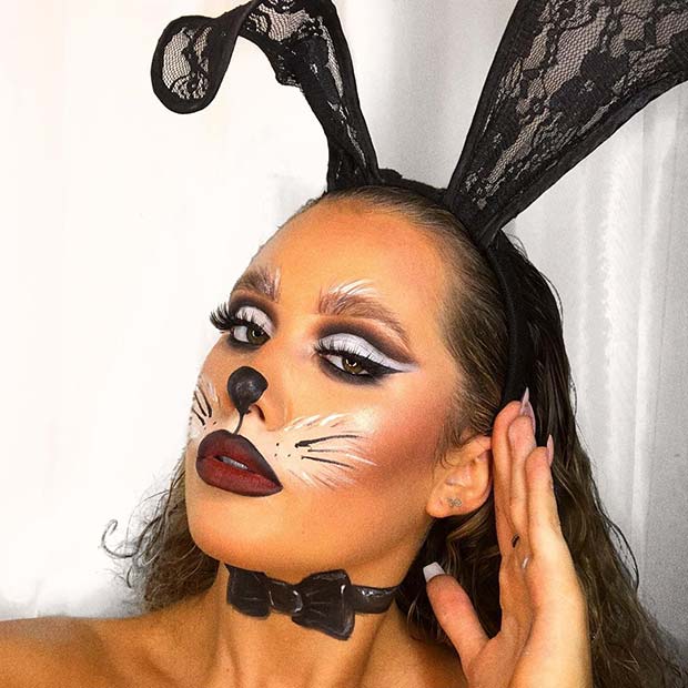 Sexy Rabbit Halloween Makeup for Women