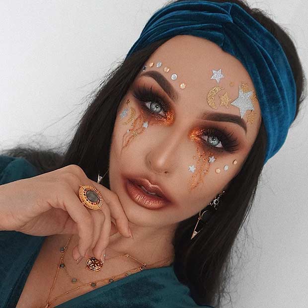Simple and Pretty Fortune Teller Makeup