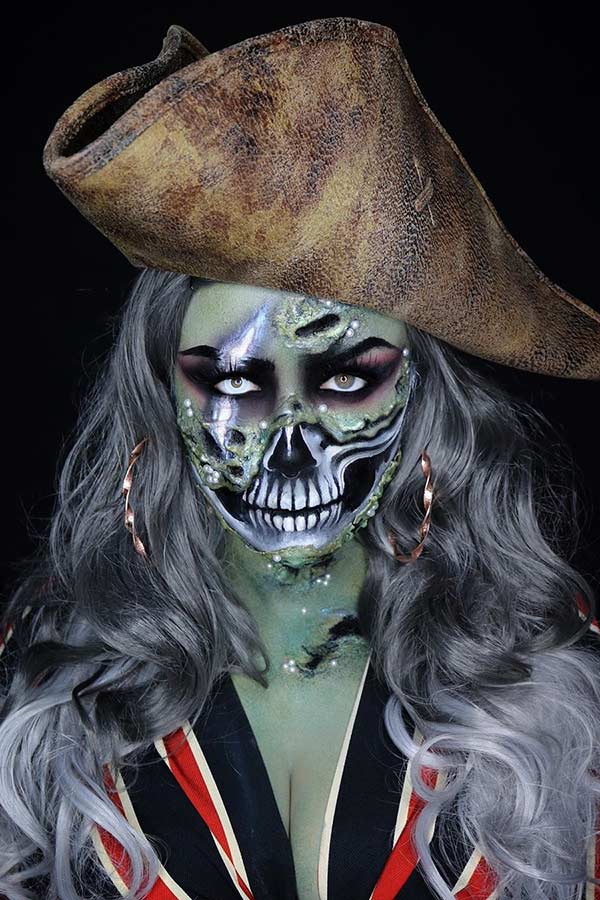Skull Pirate Halloween Makeup