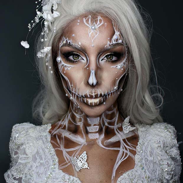 White Skull Makeup