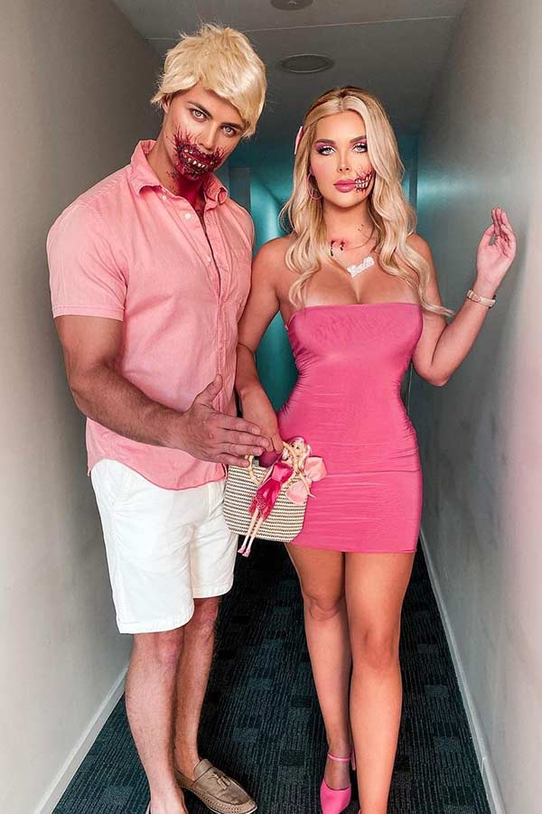 Scary Barbie and Ken Halloween Costumes